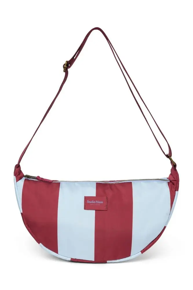 Studio Noos Bold Stripe Adult FANNY kabelka Bordeaux Lignt Blue