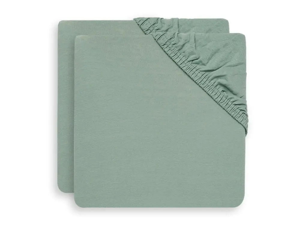 Jollein Prostěradlo napínací 120x60 cm 2 ks Ash Green