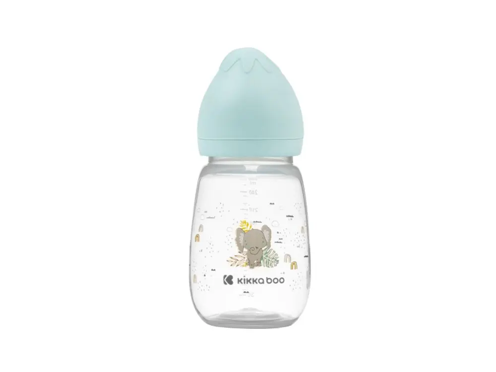 Kojenecká láhev KikkaBoo 260 ml Savana mentolová 3m+