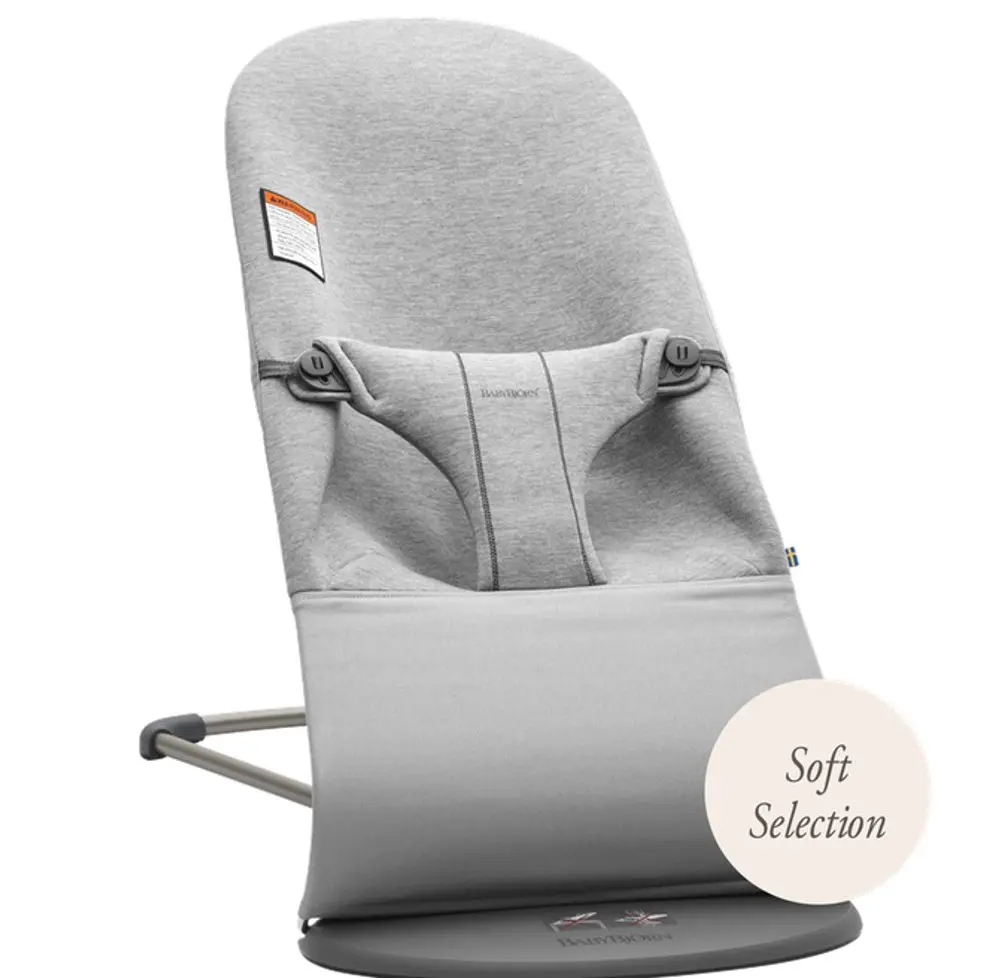 BABYBJÖRN Lehátko Balance Bliss Light Grey 3D Jersey, tmavě šedá konstrukce