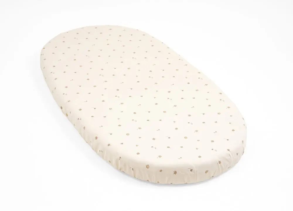 STOKKE® Sleepi™ V3 Bavlněné prostěradlo - Flower Ecru