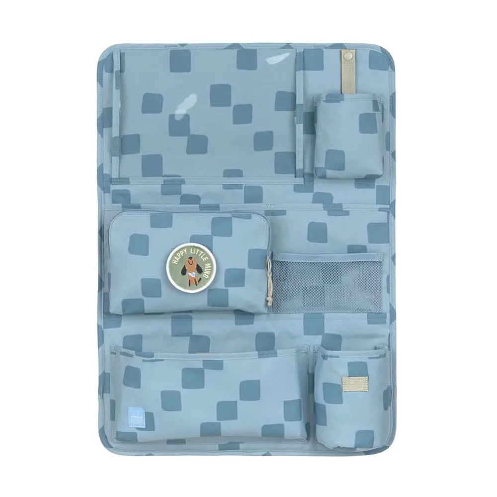Dětský kapsář do auta Lassig Car Wrap-to-Go Pattern Party blue uni