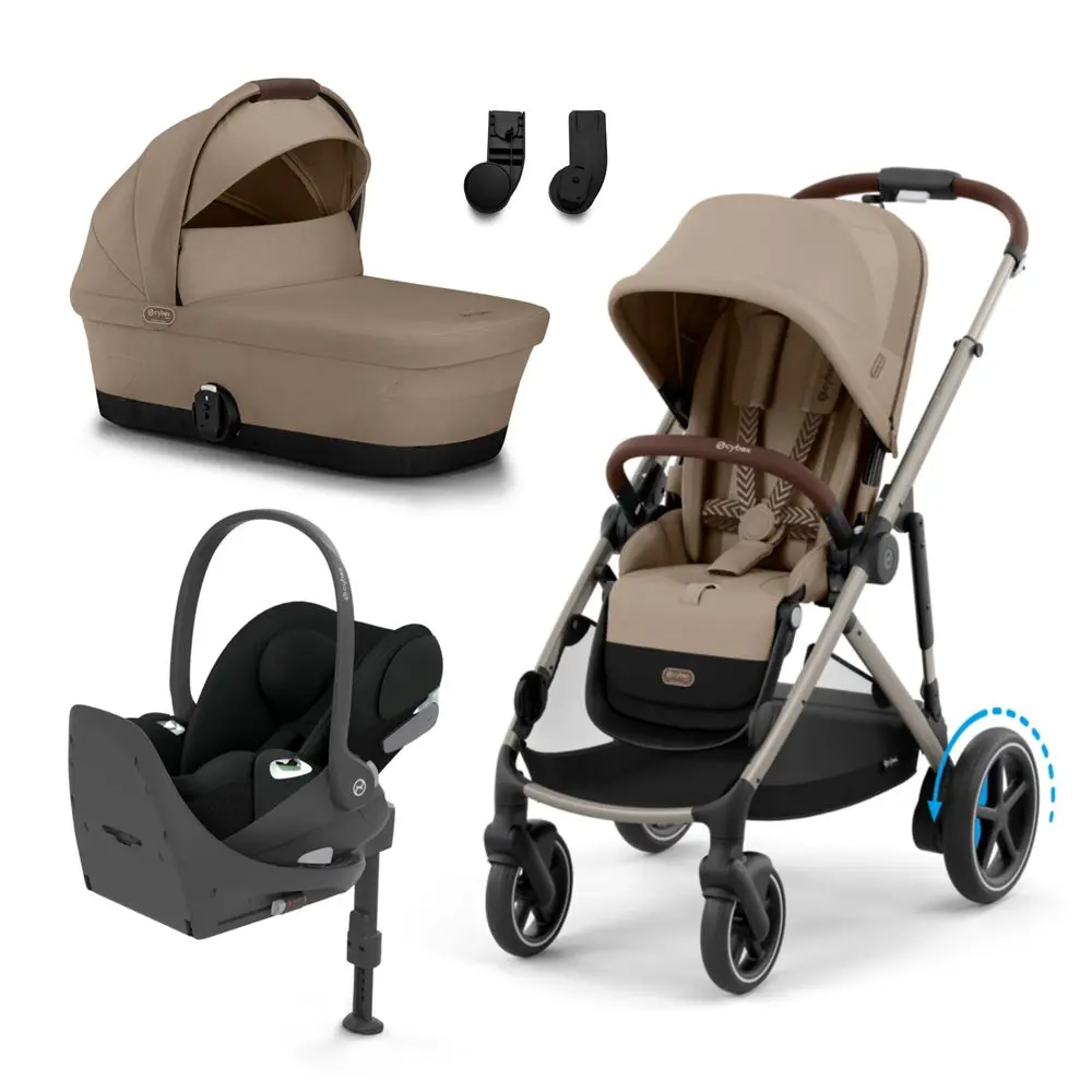 Cybex e-Gazelle S 2025 + Gazelle S Cot + Cloud T i-Size + Base T + adaptéry -