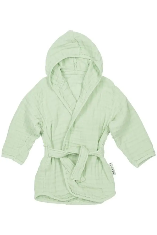 Meyco Mušelínový župánek 98/104 - Soft green