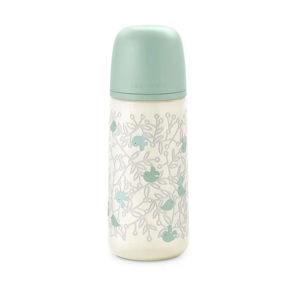 Suavinex Kojenecká láhev 360 ml L BIRDIES - zelená