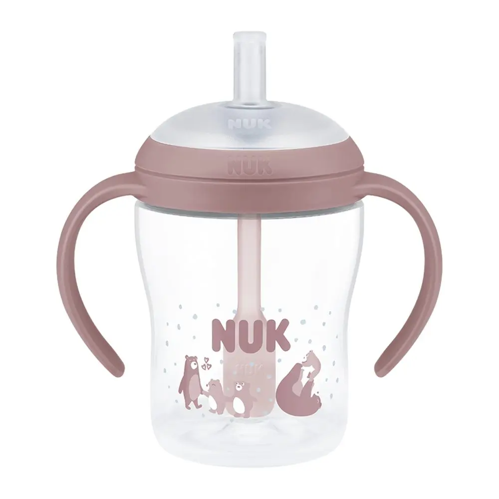 NUK Perfect Match lahvička na učení s brčkem BEAR 150 ml