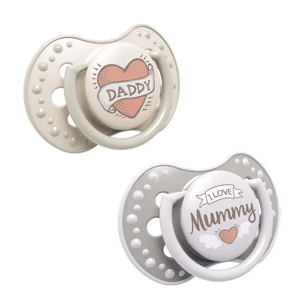 LOVI Dudlík silikonový dynamický I LOVE 2ks - 6-18 m