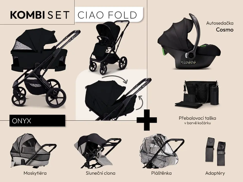 Moon CIAO FOLD kombi set - ONYX