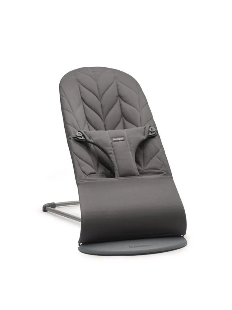 BABYBJORN Lehátko Babybjorn Bouncer Bliss Anthracite cotton Petal Woven