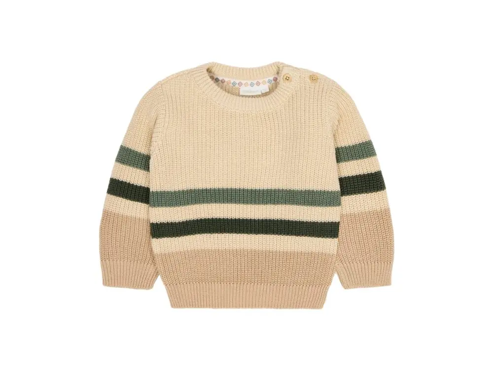 Little Dutch Svetřík pletený Warm Taupe vel. 80