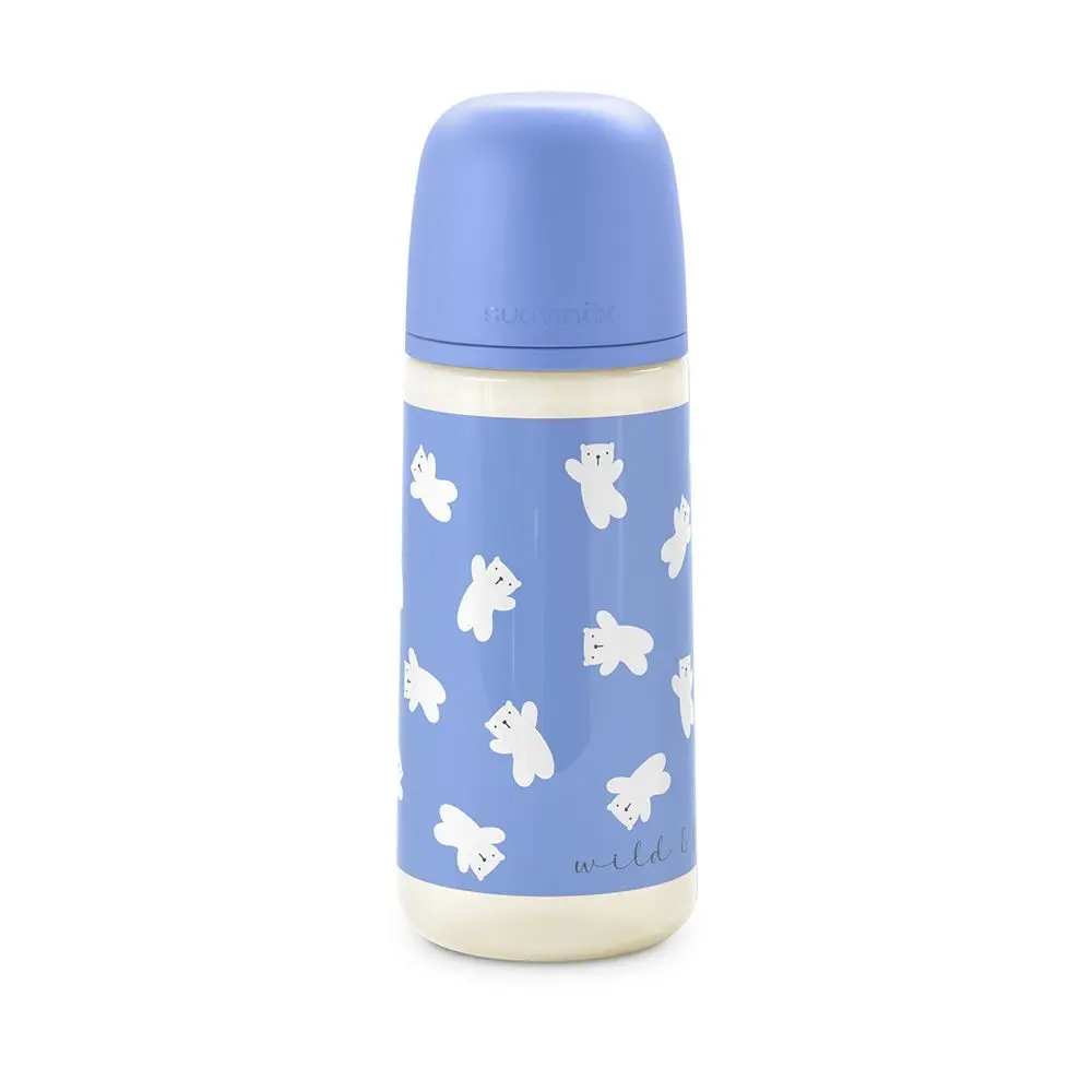 Suavinex Kojenecká láhev 360 ml L WILD & FREE - modrá