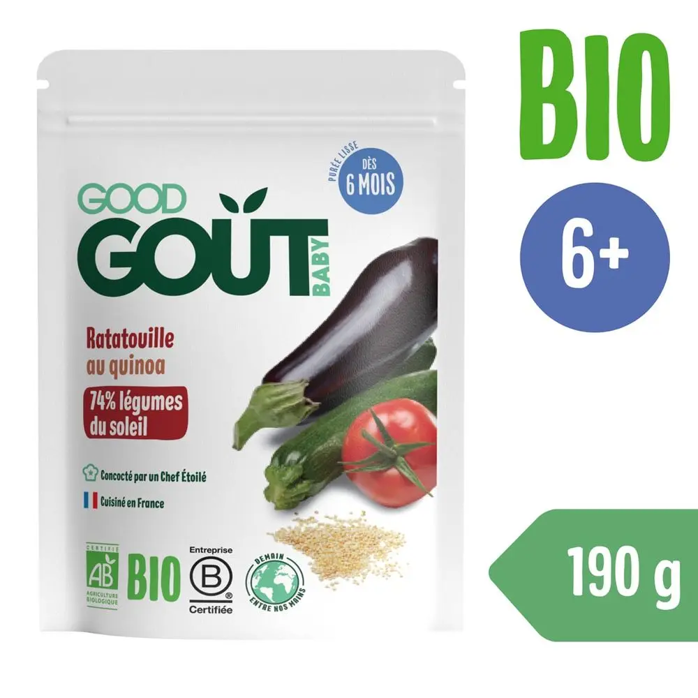 Příkrm zeleninový BIO Ratatouille s quinoou 190g Good Gout