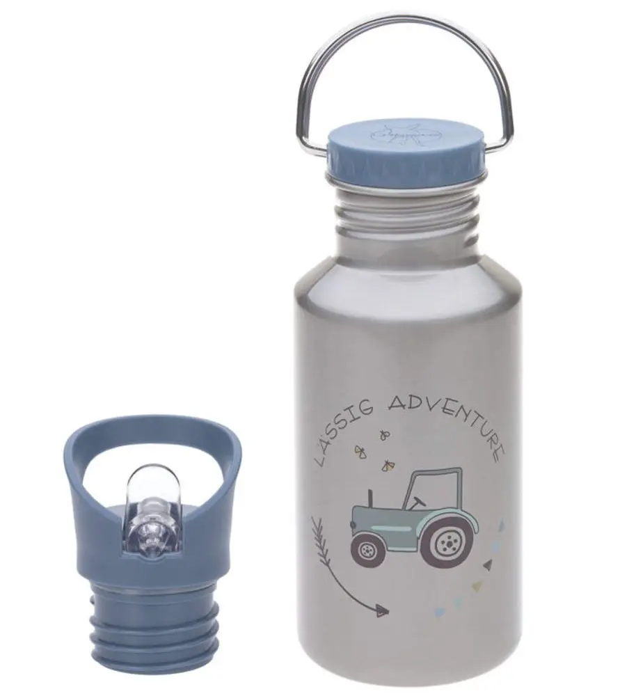 Dětská nerezová láhev na pití Lässig 500 ml traktor - Stainless Steel Adventure tractor