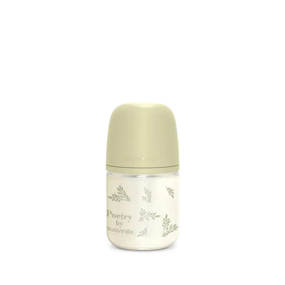 Suavinex Láhev sklo POETRY 120 ml fyziologická SX PRO +0 SF - zelená