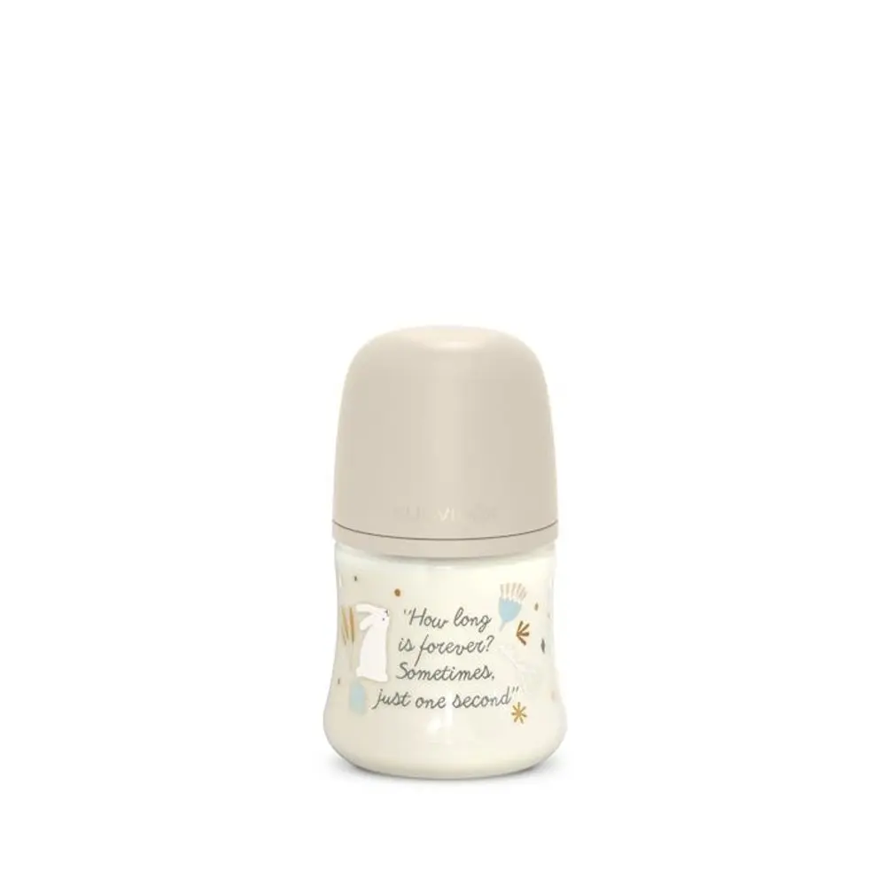 Suavinex Kojenecká láhev WONDERLAND 150ml FYZIOL PRŮTOK S - KRÉMOVÁ