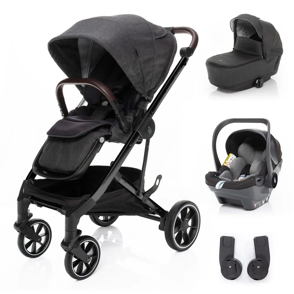 ZOPA Set kočárek Quest + korba + adaptéry + autosedačka - Vulcan Black/Black