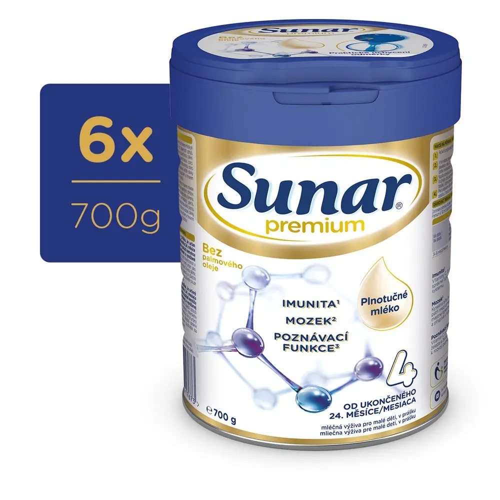 Sunar 6x Premium 4 Mléko kojenecké 700g