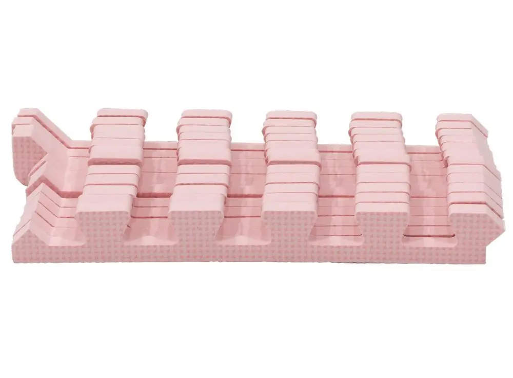 Rialto Baby Sada okrajů Light Pink pro pěnové puzzle 90x90cm