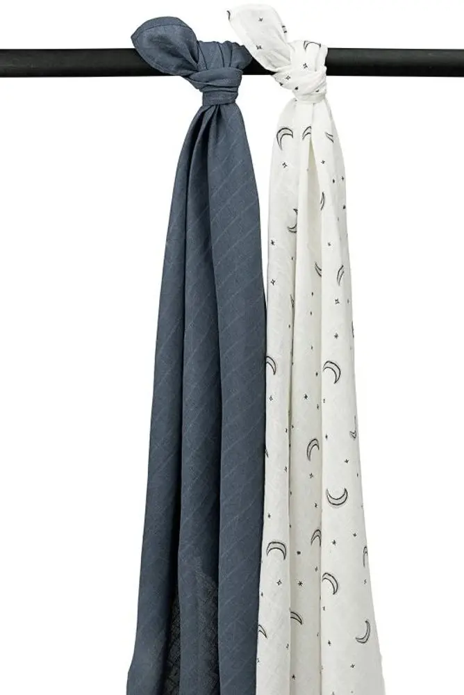 Meyco Mušelínové pleny 2-balení Moon indigo