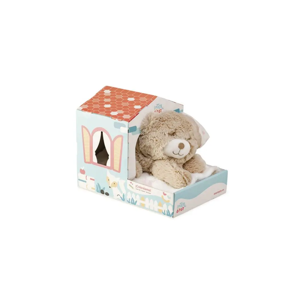Interbaby DEKA HVĚZDA S MEDVÍDKEM V DOMEČKU 80X110 - RŮŽOVÁ