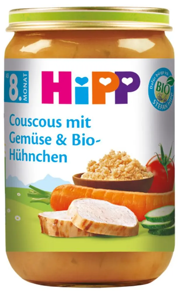 HiPP Kuskus se zeleninou a kuřecím masem BIO 8m 220g