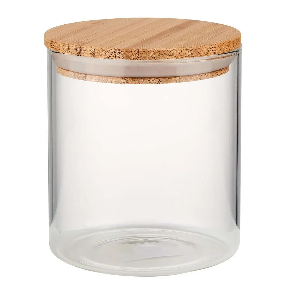 WOODLOCK Skleněná dóza 960 ml - čirá/přírodní