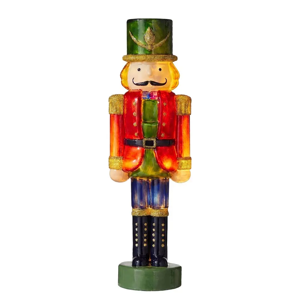 X-MAS LED Louskáček skleněný 30 cm - červená