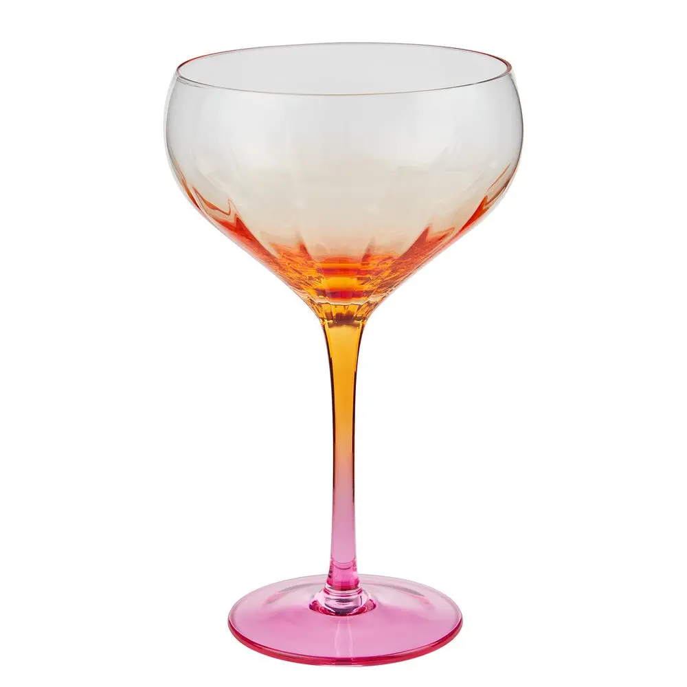 DIVINE Sklenice na koktejly 380 ml - oranžová/růžová