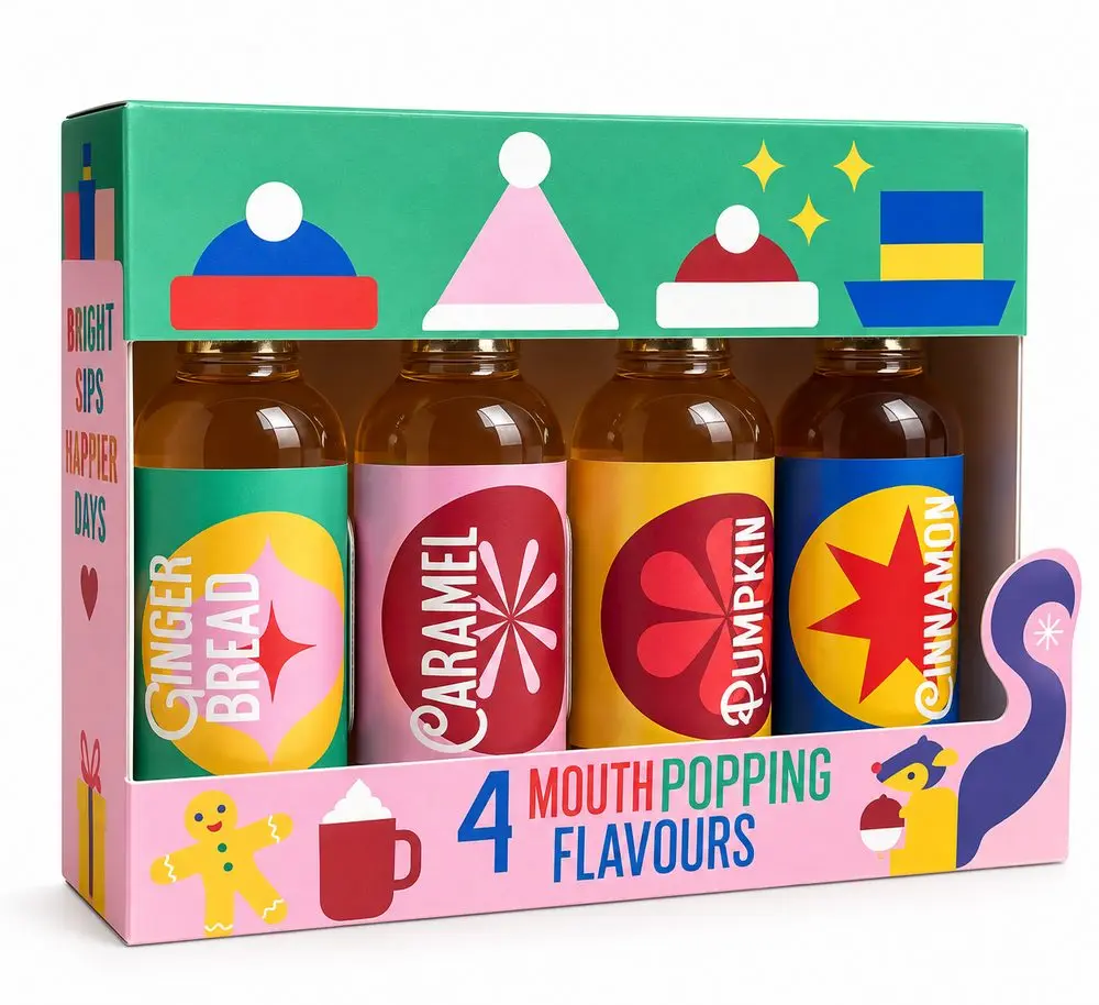 SANTA'S SYRUP SLEIGH Sada sirupů 45 ml 4 ks