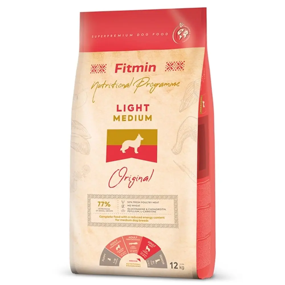 Fitmin Dog Medium Light 12 kg | Granule pro psy | P56377