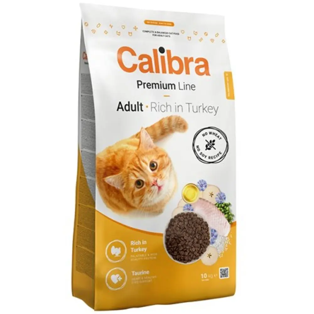 Minimální trvanlivost do 7.7. 2026: Calibra Cat Premium Line Adult Turkey 10 kg | P59666