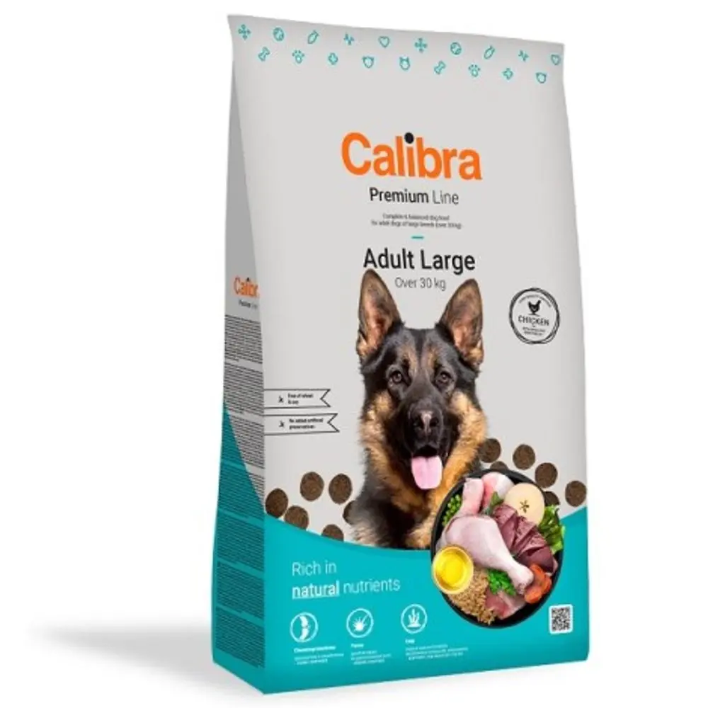 Minimální trvanlivost do 25.8. 2026: Calibra Dog Premium Line Adult Large 12 kg | P59695