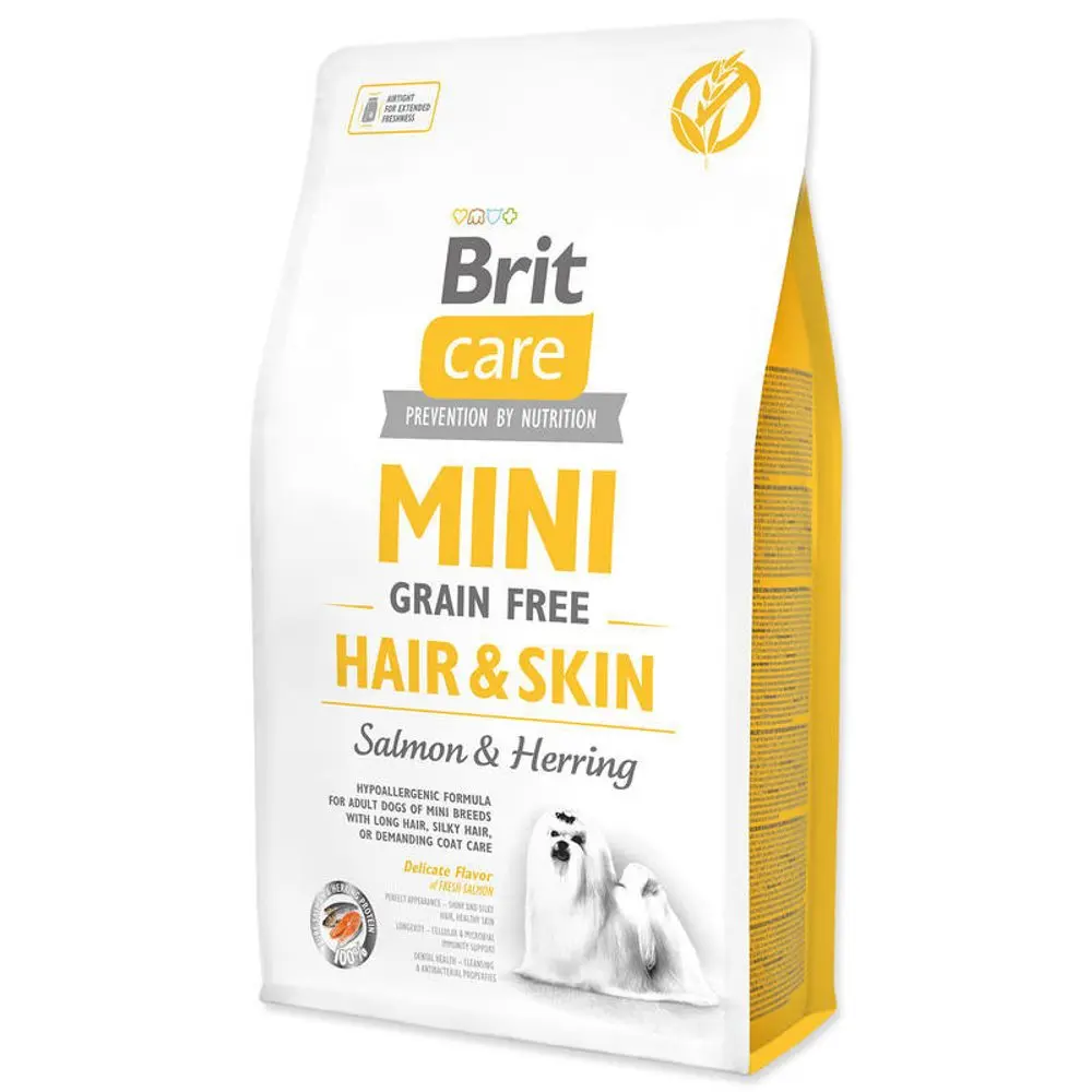 Brit Care Mini GF Hair & Skin Salmon & Herring 2 kg | Granule pro psy | P57043