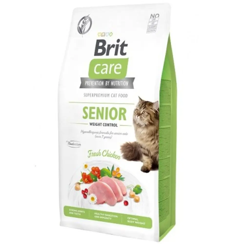 Minimální trvanlivost do 20.6. 2026: Brit Care Cat Grain-Free Senior Weight Control 7 kg | P59673