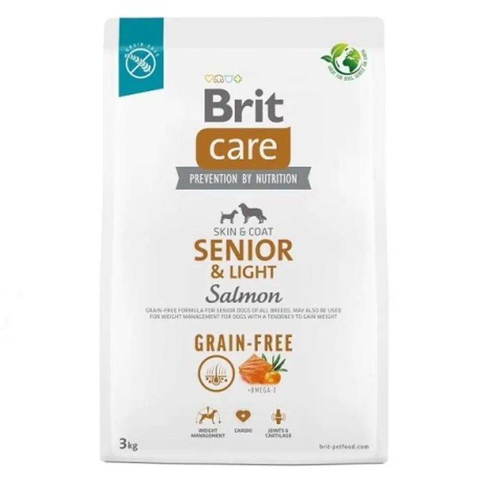 Brit Care Dog Grain-free Senior & Light Salmon 3 kg | Granule pro psy | P56956