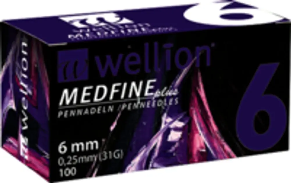 Wellion Medfine Plus jehly 31Gx6 mm 100 ks