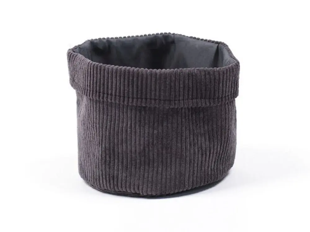 TODAY textilní košík Ø 21x17 cm Cozy Fusain Round