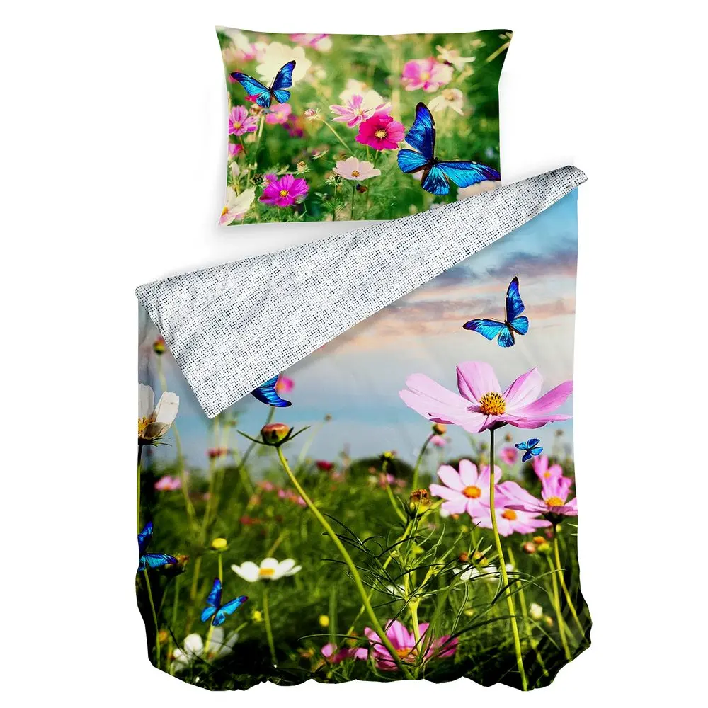 Gipetex Natural Dream 3D italské povlečení 100% bavlna Garden - 140x220 / 70x90 cm