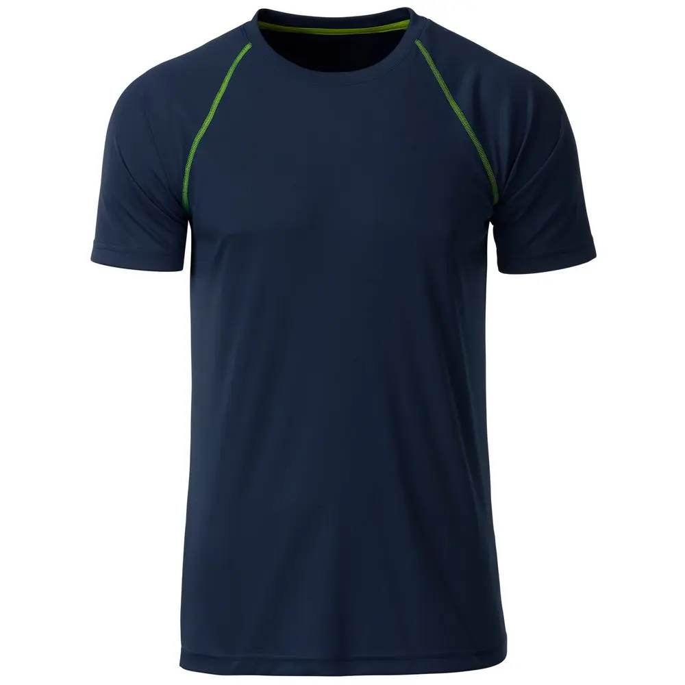 Daiber Pánské funkční tričko JN496 - Tmavě modrá / jasně žlutá | 2XL