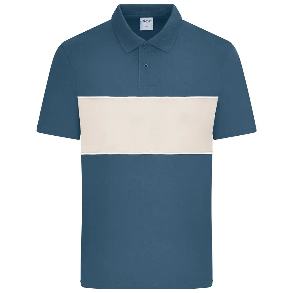 Daiber Polokošile s kontrastním pruhem 8050 - Dusty blue / pískovcová | 2XL