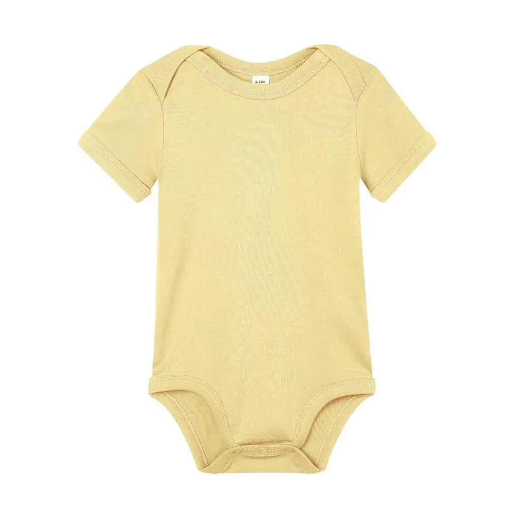 Babybugz Kojenecké body s krátkým rukávem - Jemně žlutá | 0-3 měsíce