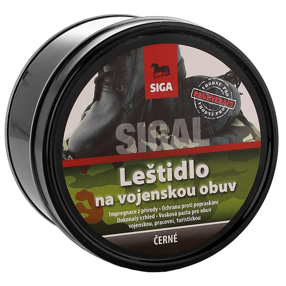 SIGA leštidlo na obuv vojenské 250g ČERNÉ