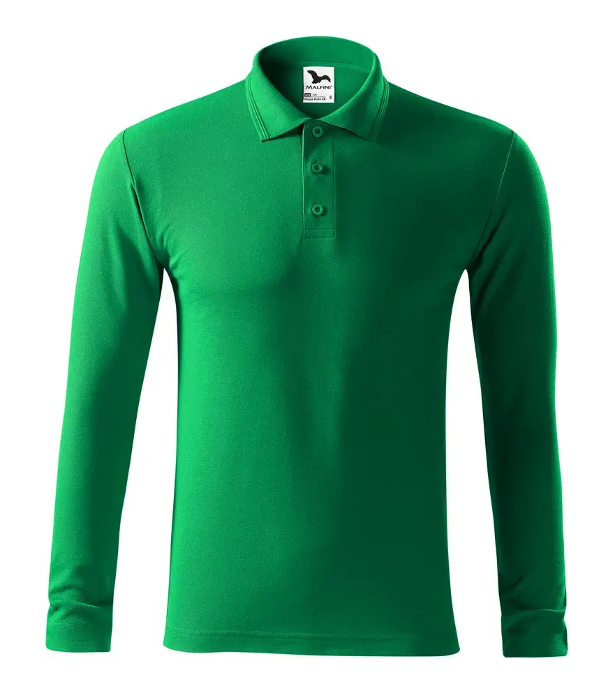 221 Pique Polo LS polokošile pánská středně zelená vel.2XL