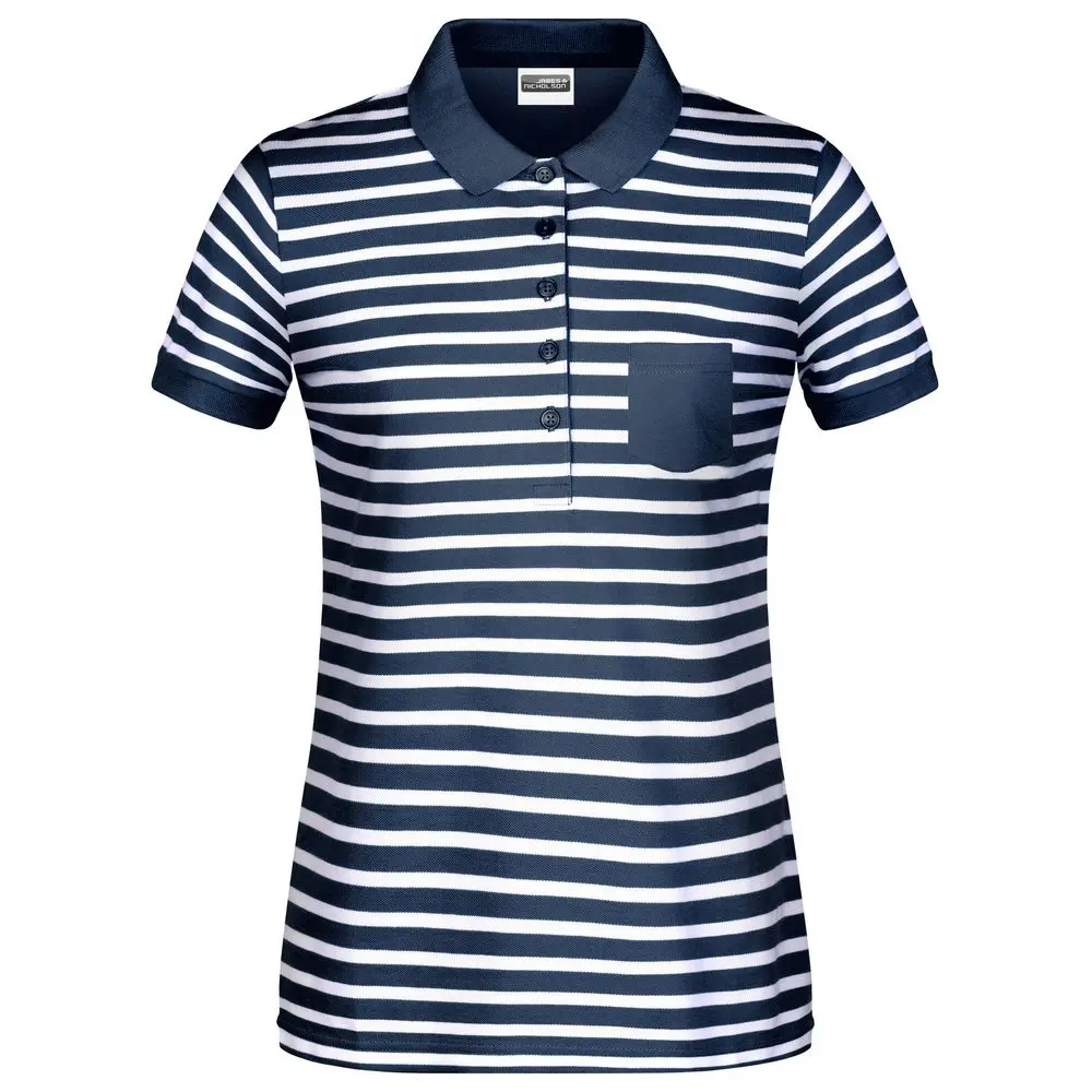 Daiber Dámská pruhovaná polokošile 8029 - Tmavě modrá / bílá | 2XL
