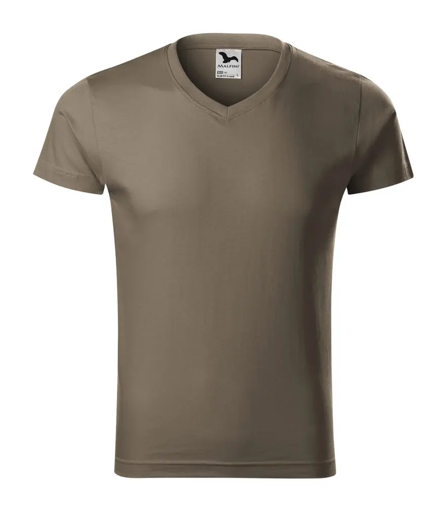 MALFINI Pánské tričko Slim Fit V-neck -