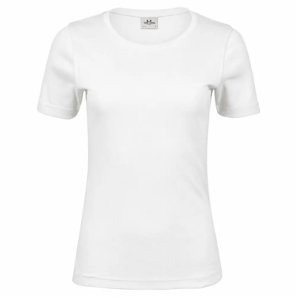 Tee Jays Dámské tričko s krátkým rukávem Interlock - Bílá | XL