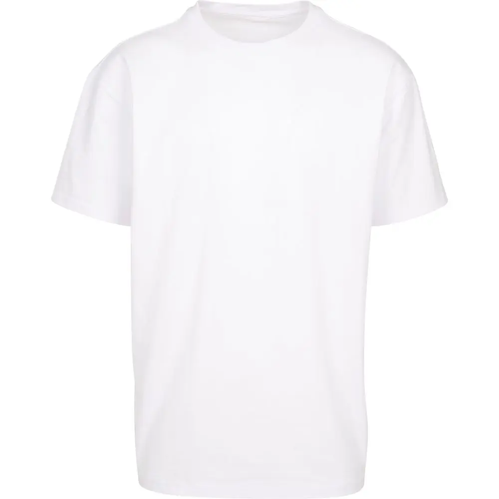 Build Your Brand Volnočasové oversize tričko z husté bavlny 240 g/m² se spadlými rameny Barva: bílá, Velikost: XXL
