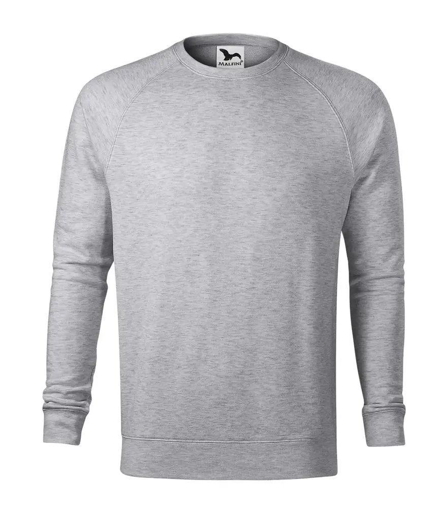 Pánská melírovaná mikina, stříbrný melír, 3XL