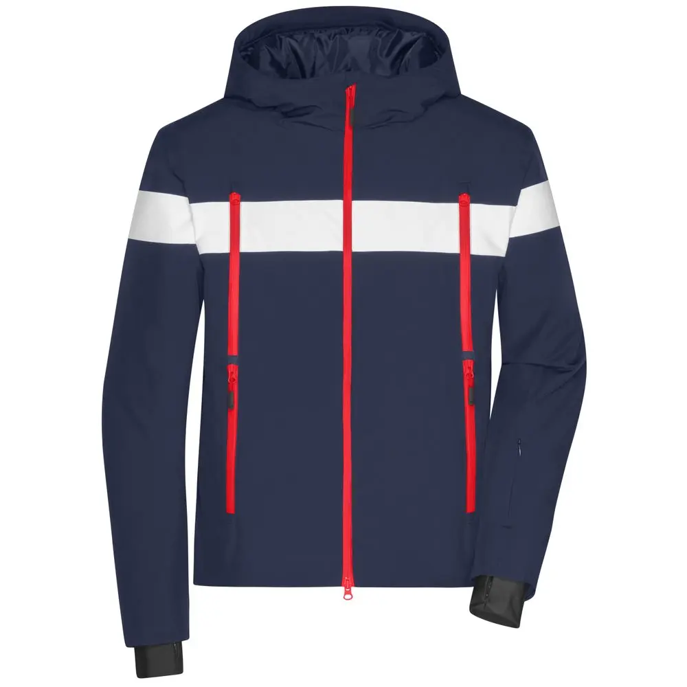 Daiber Pánská sportovní zimní bunda JN1174 - Tmavě modrá / bílá | XL