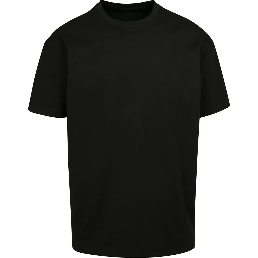 Build Your Brand Volnočasové oversize tričko z husté bavlny 240 g/m² se spadlými rameny Barva: černá, Velikost: XS